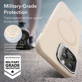 Foto 6 | Funda Esr Magsafe De Silicona Con Soporte Para Iphone 15 Pro Max Tan - Venta Internacional.