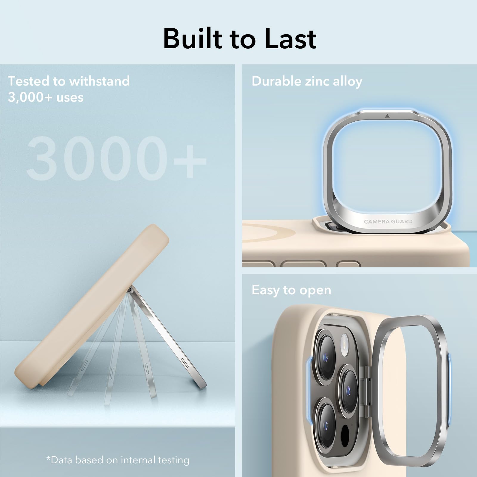 Foto 7 | Funda Esr Magsafe De Silicona Con Soporte Para Iphone 15 Pro Max Tan - Venta Internacional.