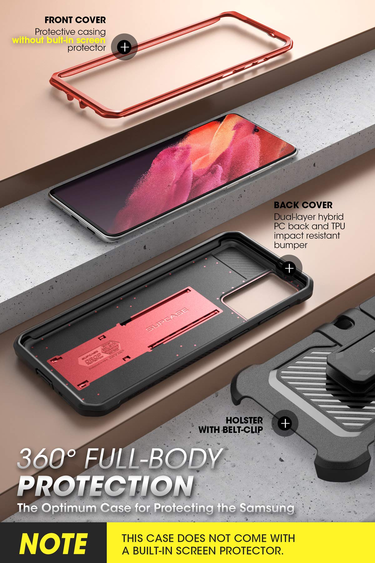 Foto 5 pulgar | Funda Supcase Unicorn Beetle Pro Para Samsung Galaxy S21 Ultra - Venta Internacional.