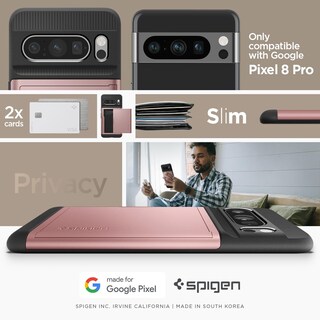 Foto 2 | Funda Spigen Slim Armor Cs Para Pixel 8 Pro Oro Rosa - Venta Internacional.