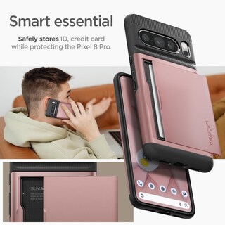 Foto 3 | Funda Spigen Slim Armor Cs Para Pixel 8 Pro Oro Rosa - Venta Internacional.