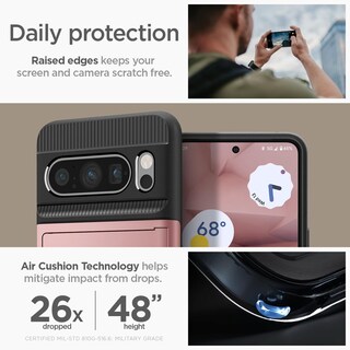 Foto 4 | Funda Spigen Slim Armor Cs Para Pixel 8 Pro Oro Rosa - Venta Internacional.