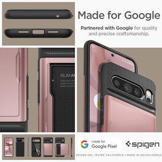Foto 7 | Funda Spigen Slim Armor Cs Para Pixel 8 Pro Oro Rosa - Venta Internacional.