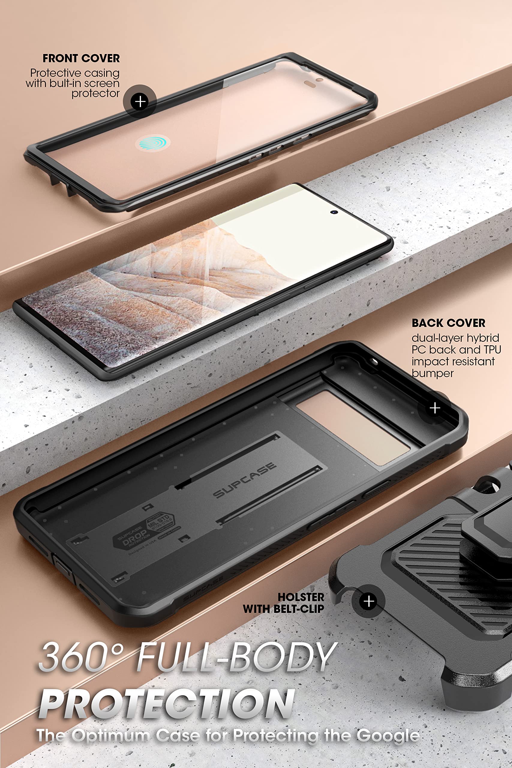 Foto 2 | Funda De Teléfono Supcase Outdoor Para Google Pixel 7 Unicorn Beetle Pro - Venta Internacional.