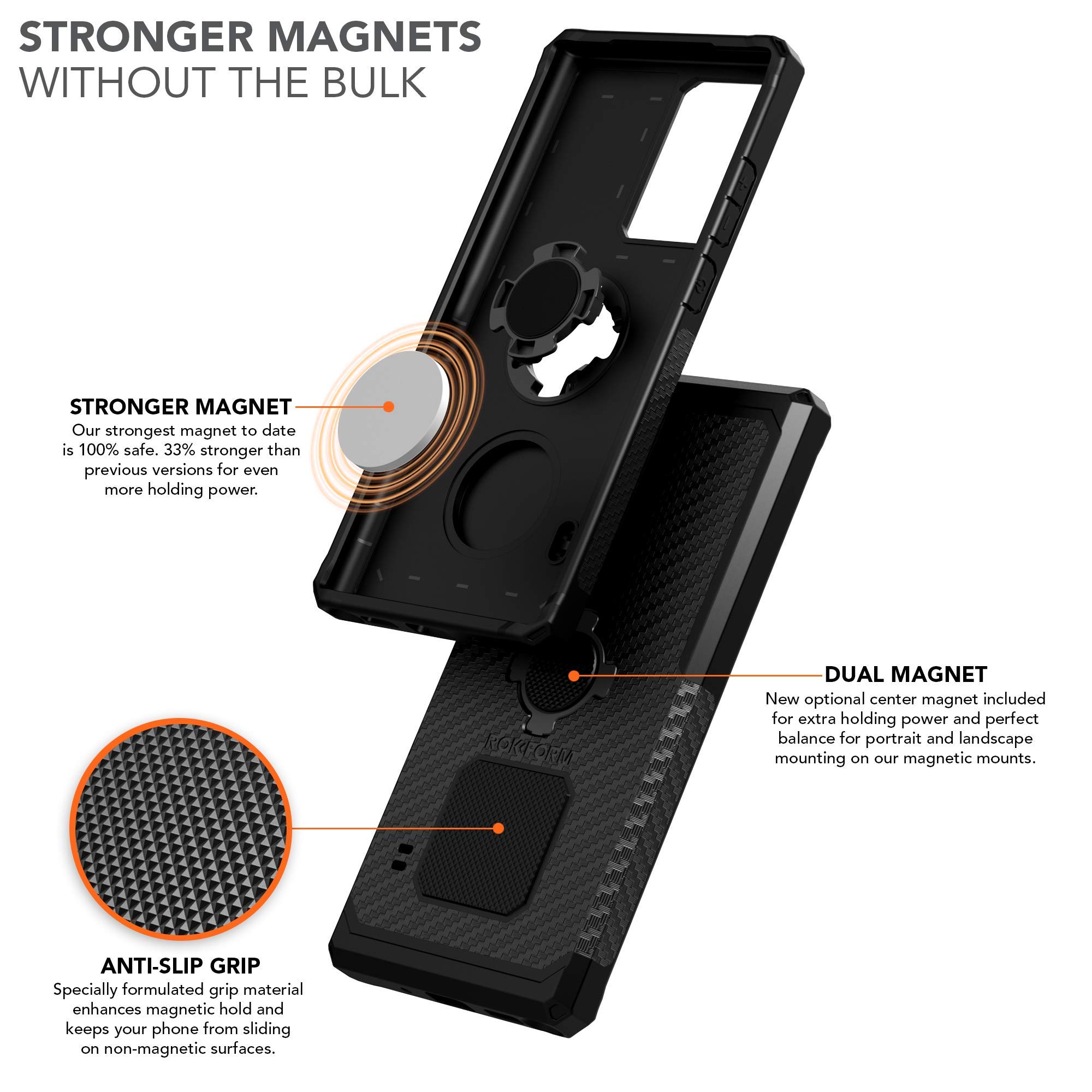 Foto 4 | Funda Rokform Para Galaxy Note 20, Ultra Magnética, Con Cierre Giratorio, Color Negro - Venta Internacional.