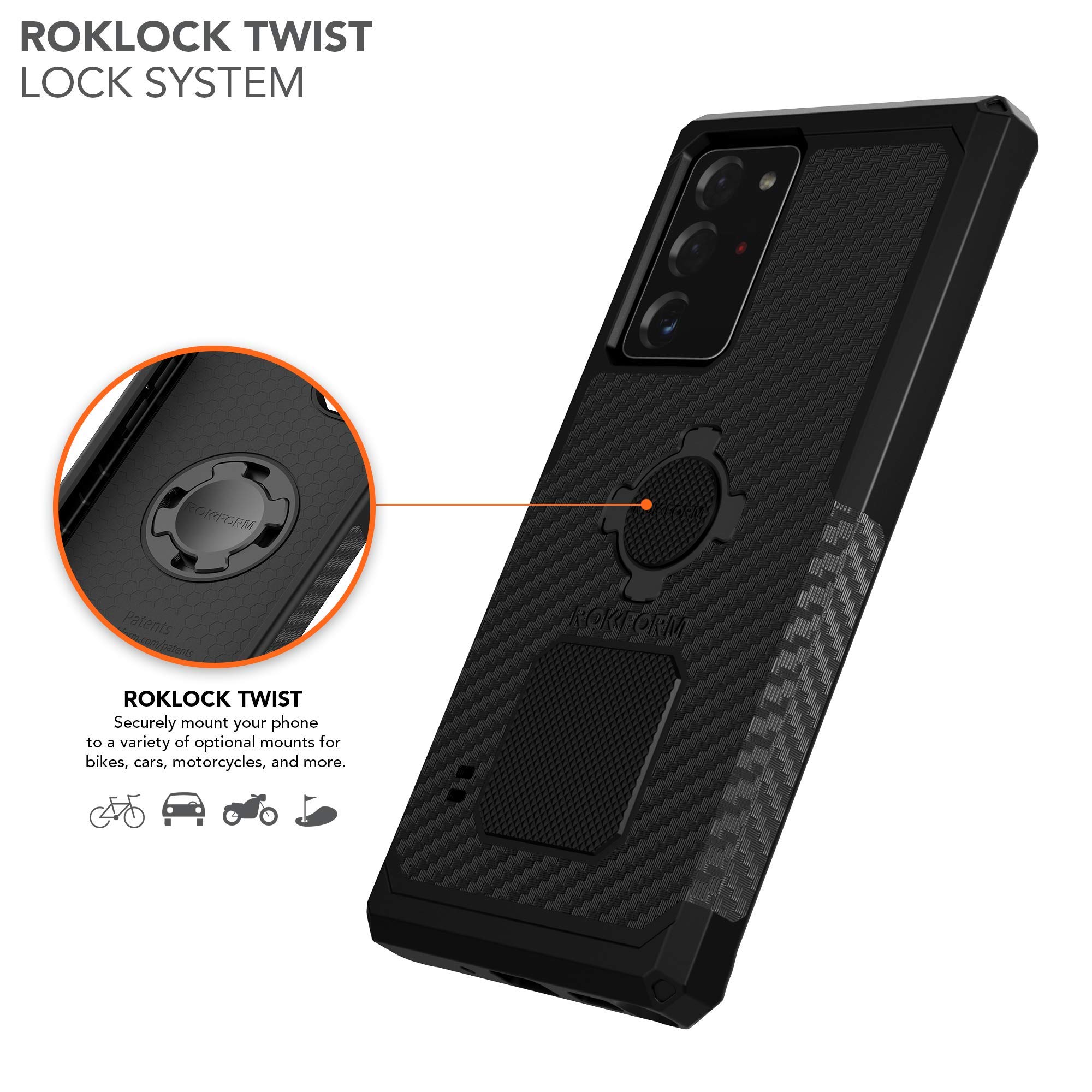 Foto 5 | Funda Rokform Para Galaxy Note 20, Ultra Magnética, Con Cierre Giratorio, Color Negro - Venta Internacional.