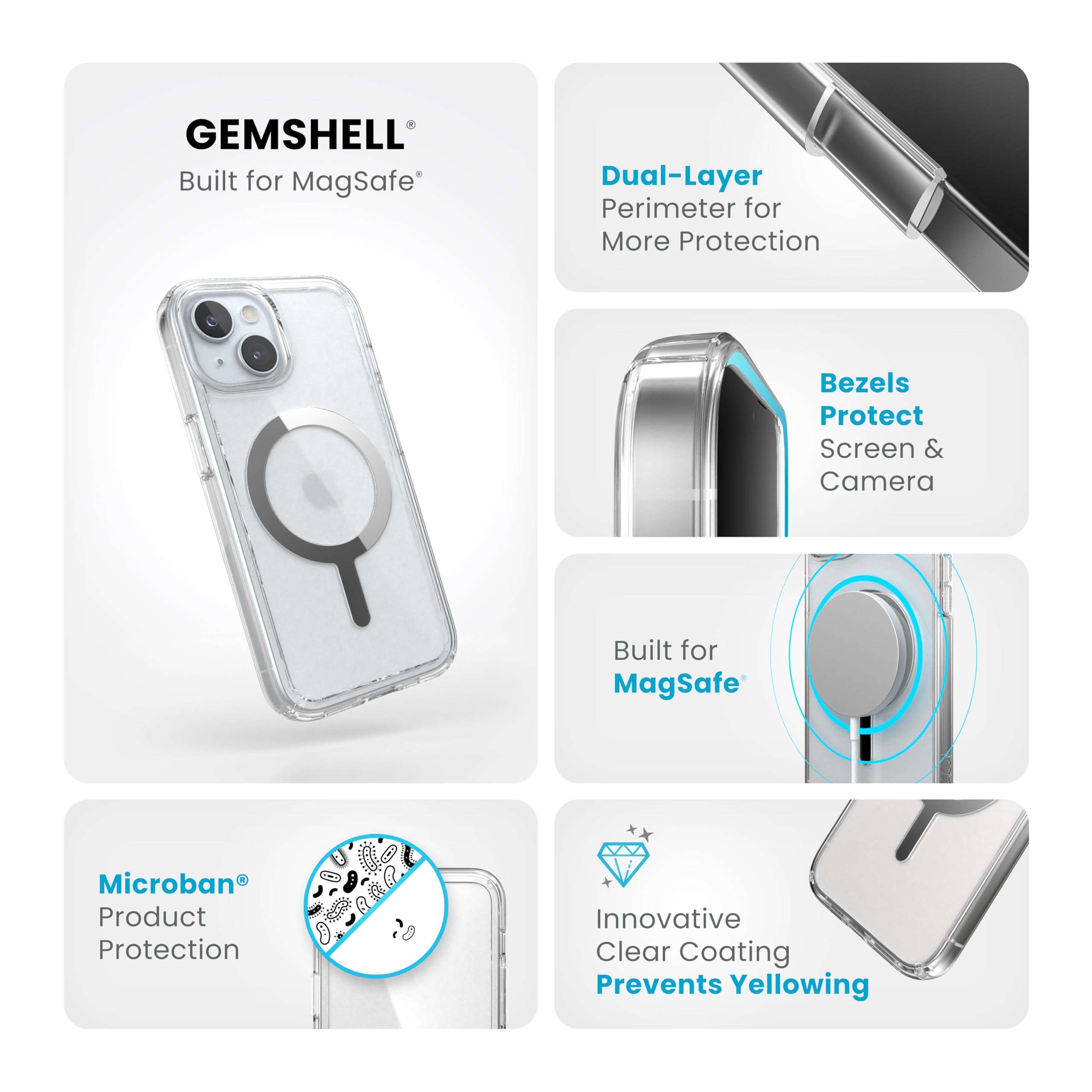 Foto 4 pulgar | Funda De Teléfono Speck Clear Gemshell Para Iphone 15/14/13 De 6.1 Pulgadas - Venta Internacional.