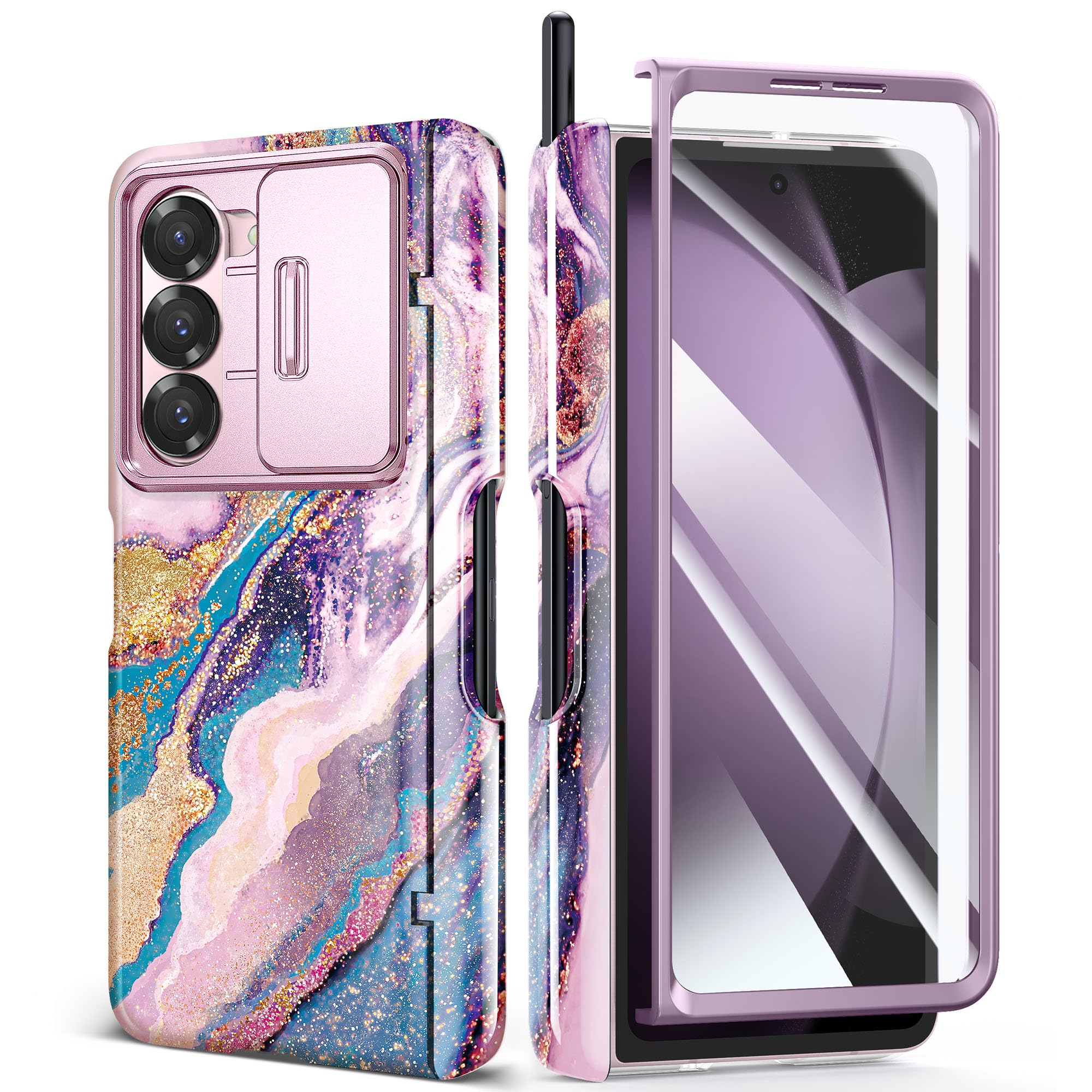 Funda De Teléfono Gviewin Para Samsung Galaxy Z Fold 6 Con Soporte Para Bolígrafos - Venta Internacional.