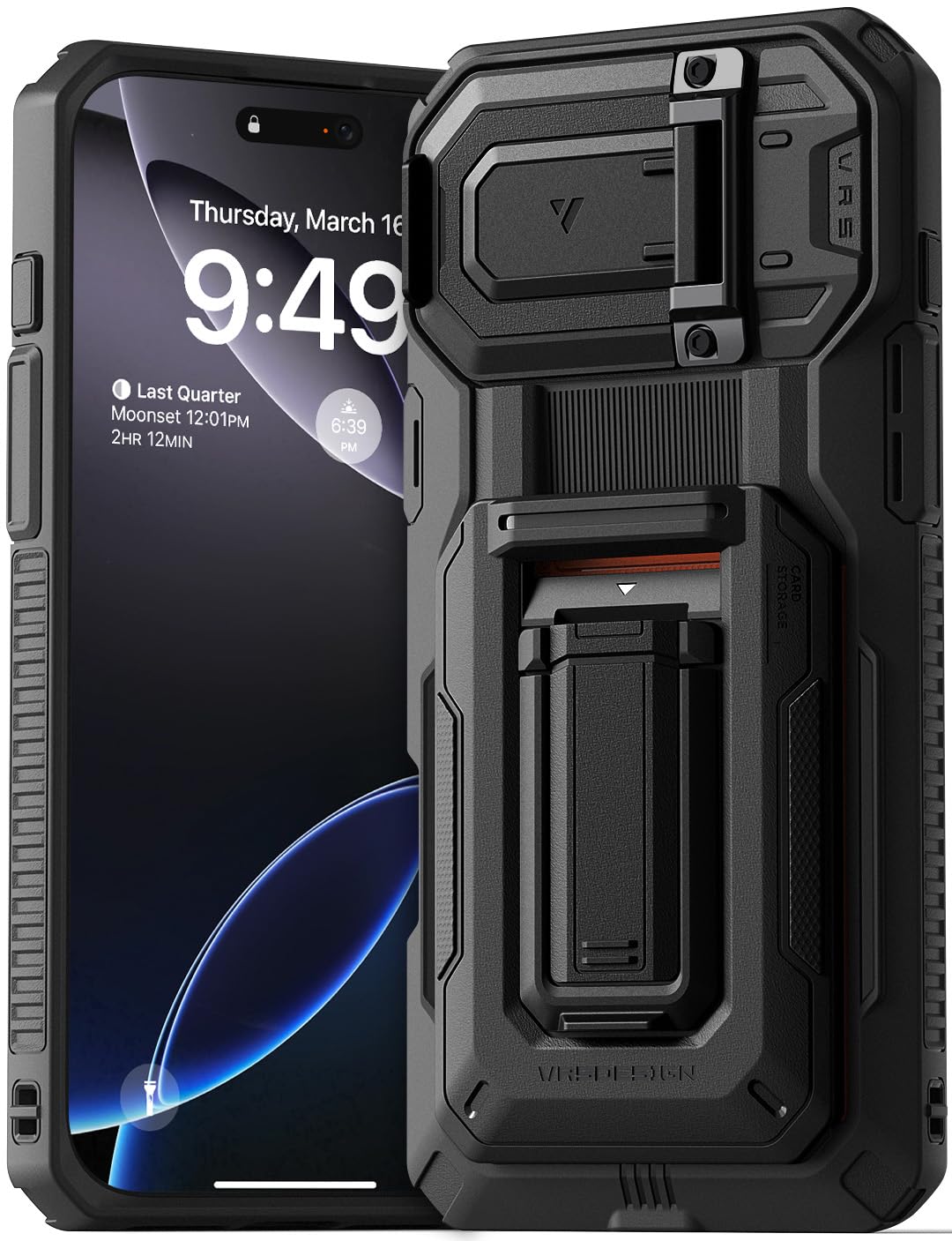 Funda Tipo Cartera Con Tarjetero Vrs Design Origin Para Iphone 16 Pro Max - Venta Internacional.