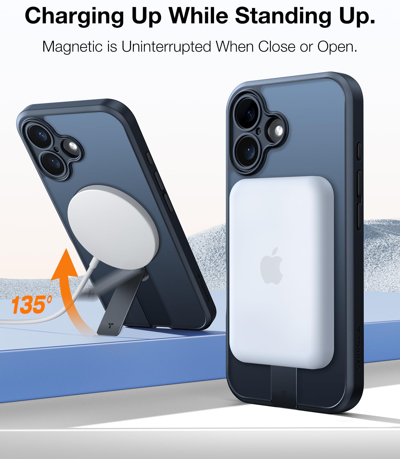 Foto 4 pulgar | Funda De Teléfono Torras 360° Con Soporte Magnético A Prueba De Golpes Para Iphone 16 Plus - Venta Internacional.