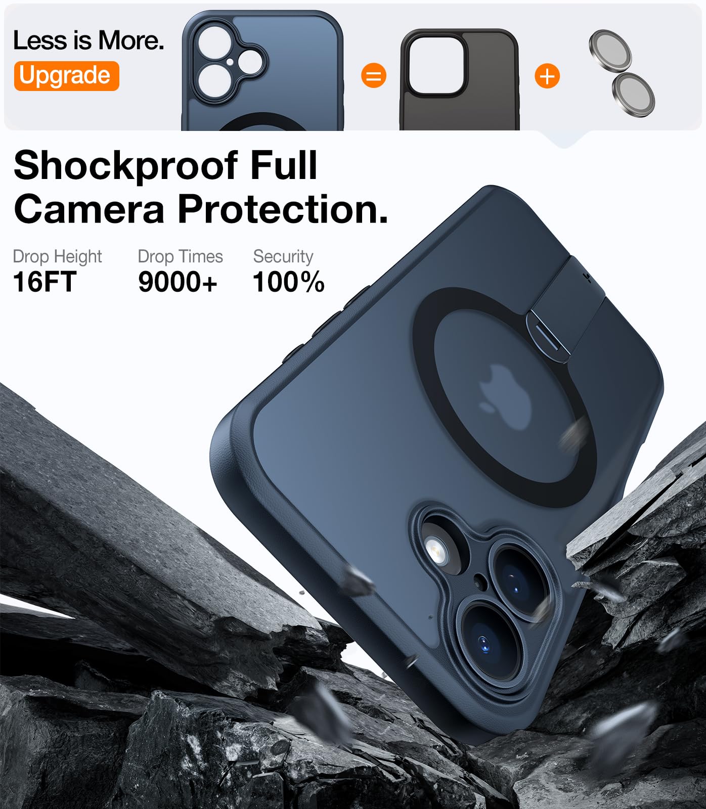 Foto 6 pulgar | Funda De Teléfono Torras 360° Con Soporte Magnético A Prueba De Golpes Para Iphone 16 Plus - Venta Internacional.