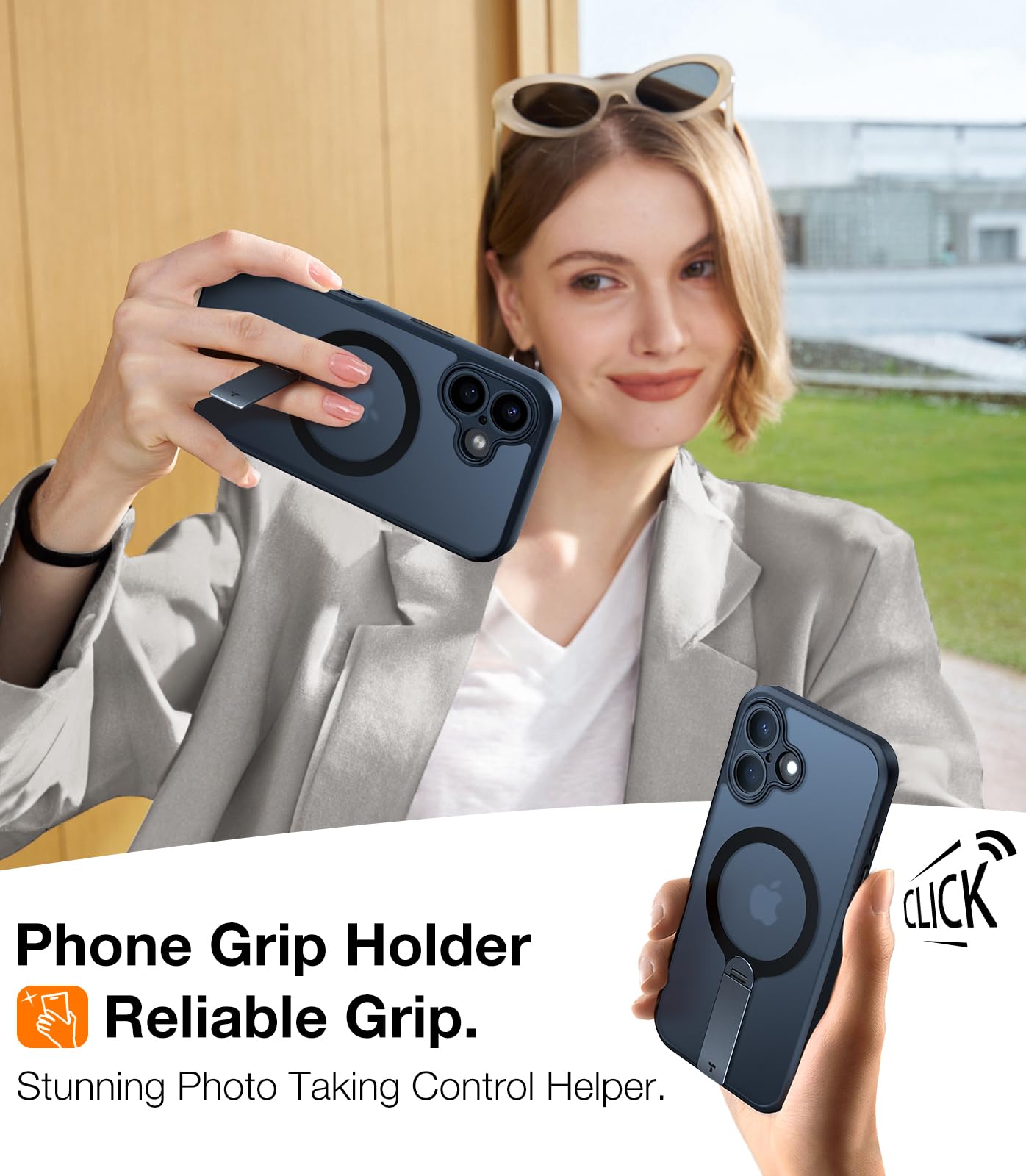 Foto 7 pulgar | Funda De Teléfono Torras 360° Con Soporte Magnético A Prueba De Golpes Para Iphone 16 Plus - Venta Internacional.