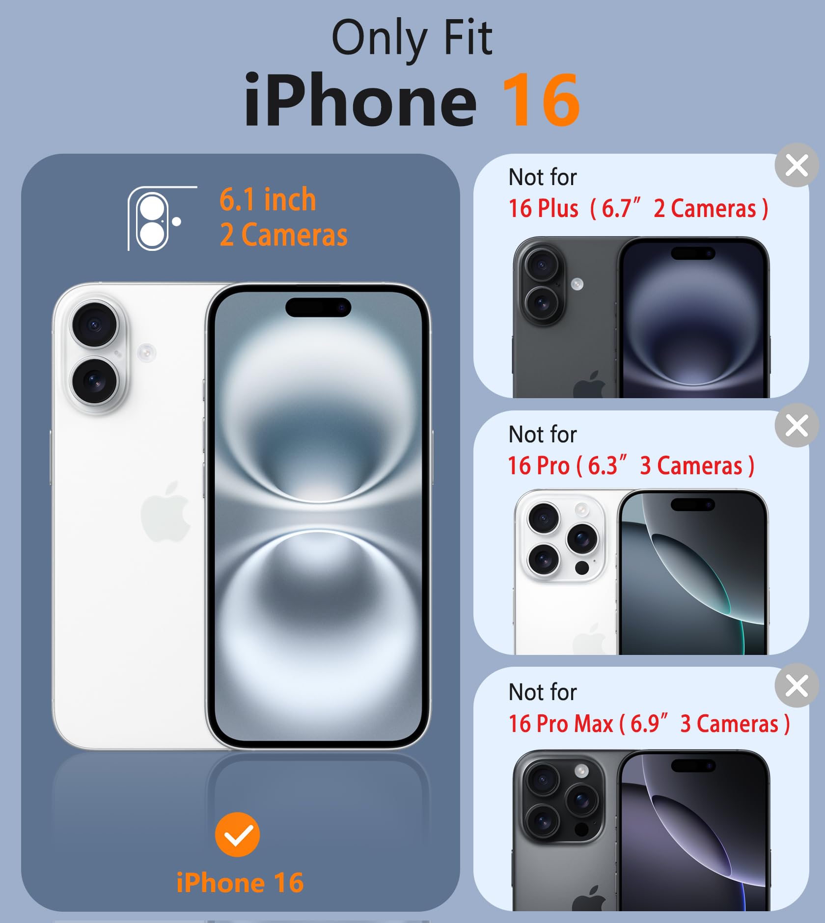Foto 3 pulgar | Funda De Teléfono Fntcase Para Iphone 16 Magnética A Prueba De Golpes Negra - Venta Internacional.