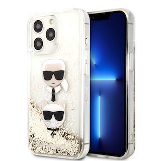 Foto 1 | Funda Karl Glitter Líquido K&c Para Iphone 13 Pro - Dorado
