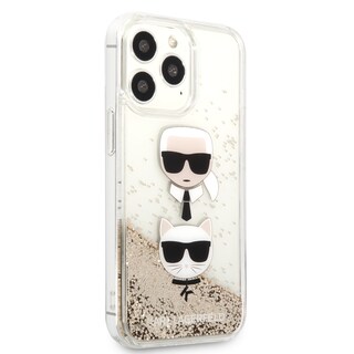 Foto 4 | Funda Karl Glitter Líquido K&c Para Iphone 13 Pro - Dorado