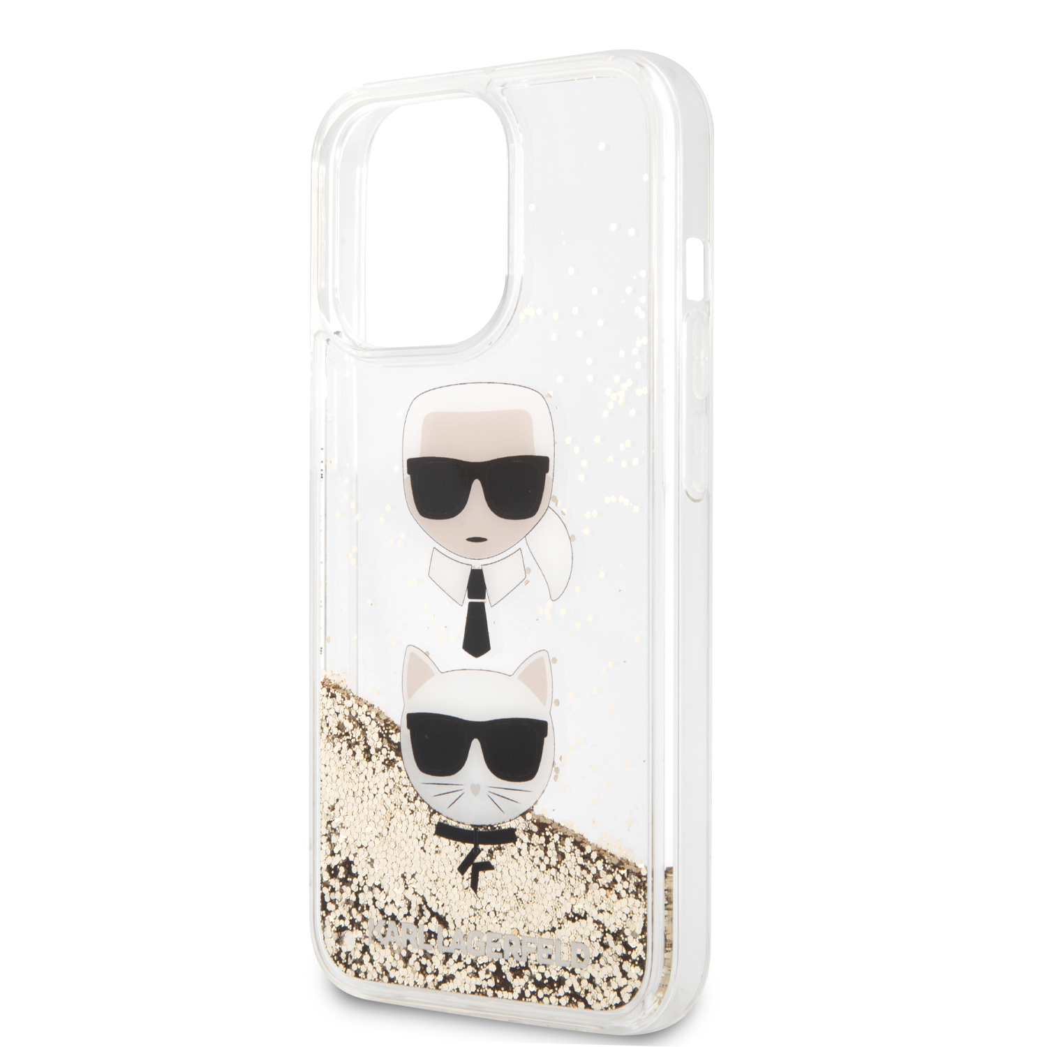 Foto 7 pulgar | Funda Karl Glitter Líquido K&c Para Iphone 13 Pro - Dorado