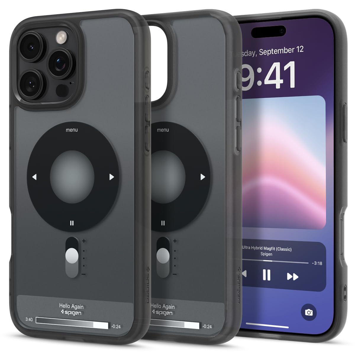 Foto 2 pulgar | Funda Spigen Ultra Hybrid Magfit Para Iphone 16 Pro Classic, Color Negro - Venta Internacional.