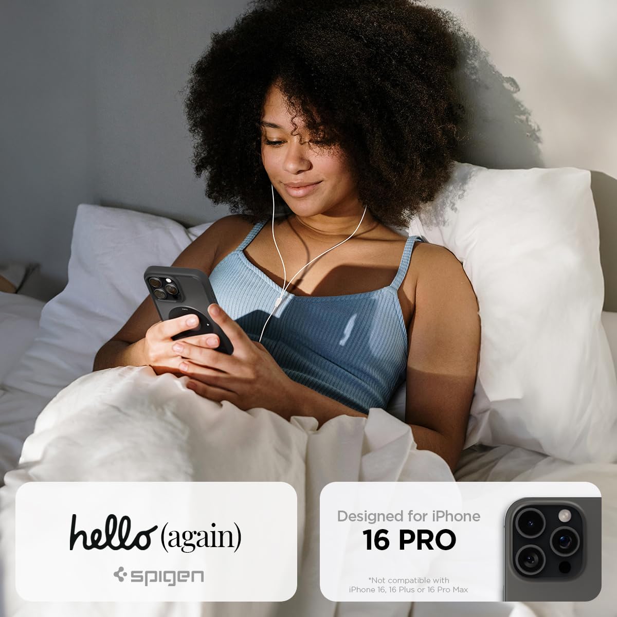 Foto 4 pulgar | Funda Spigen Ultra Hybrid Magfit Para Iphone 16 Pro Classic, Color Negro - Venta Internacional.