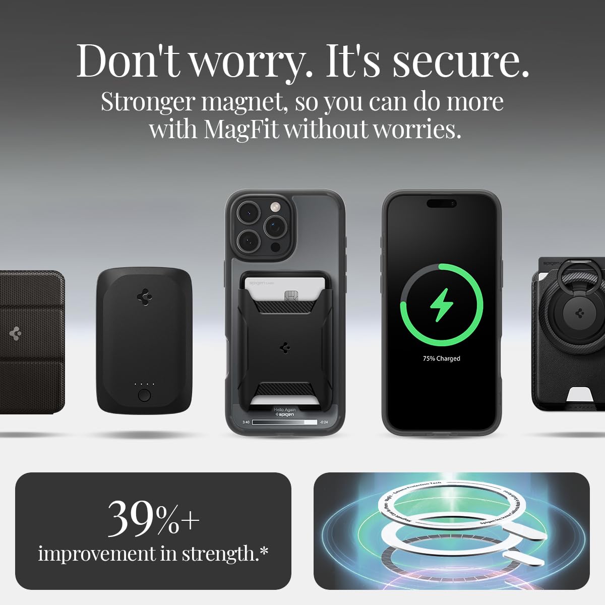 Foto 5 pulgar | Funda Spigen Ultra Hybrid Magfit Para Iphone 16 Pro Classic, Color Negro - Venta Internacional.