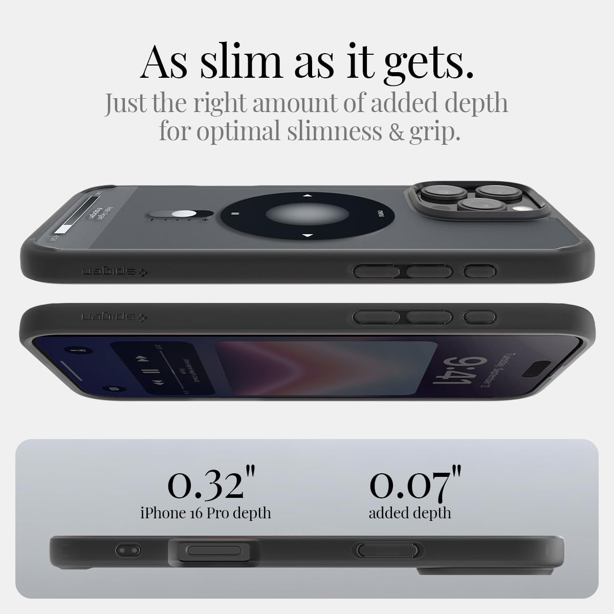Foto 7 pulgar | Funda Spigen Ultra Hybrid Magfit Para Iphone 16 Pro Classic, Color Negro - Venta Internacional.