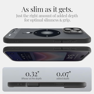 Foto 6 | Funda Spigen Ultra Hybrid Magfit Para Iphone 16 Pro Classic, Color Negro - Venta Internacional.