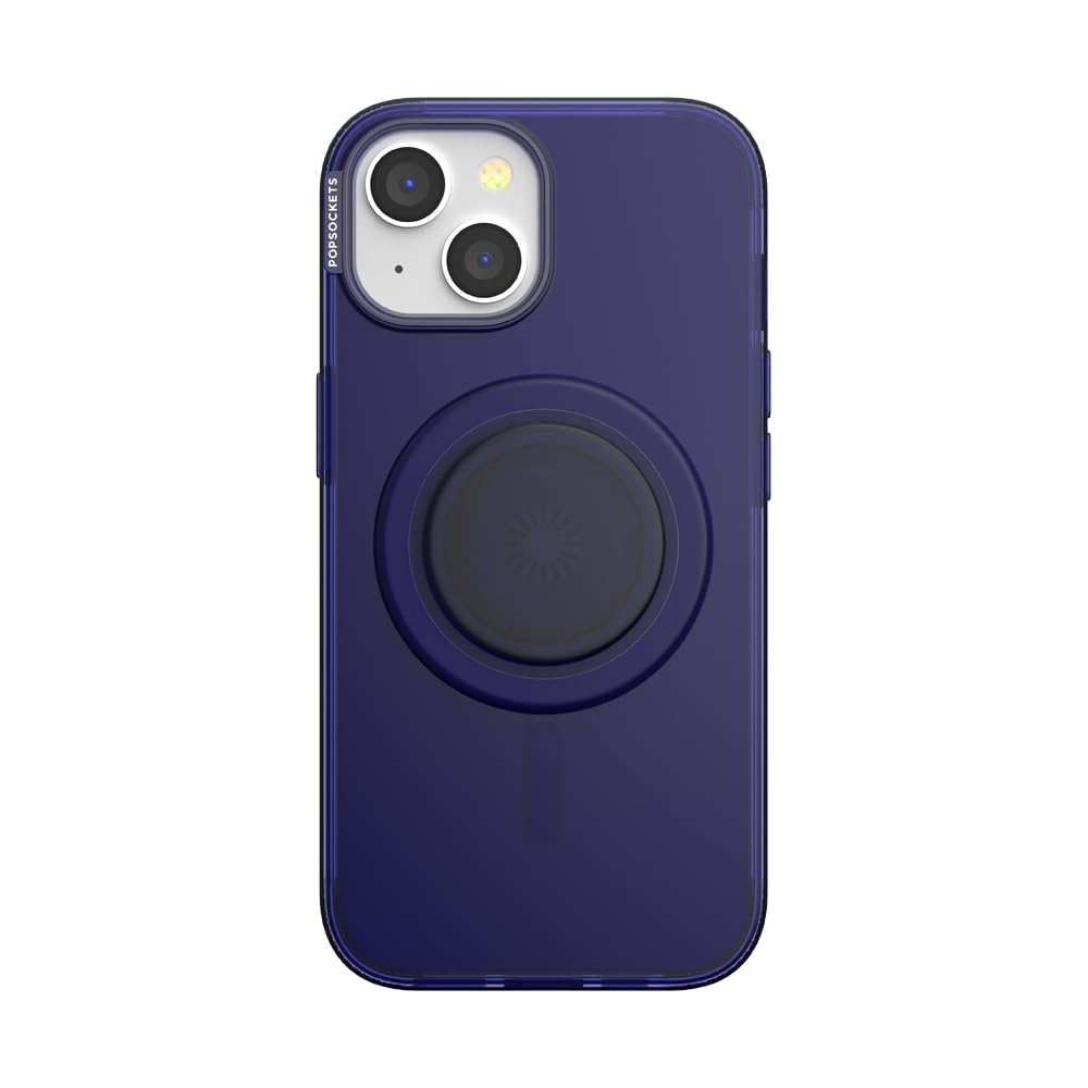 Funda Popsockets Para Iphone 15 Con Empuñadura Redonda, Color Azul Marino - Venta Internacional.
