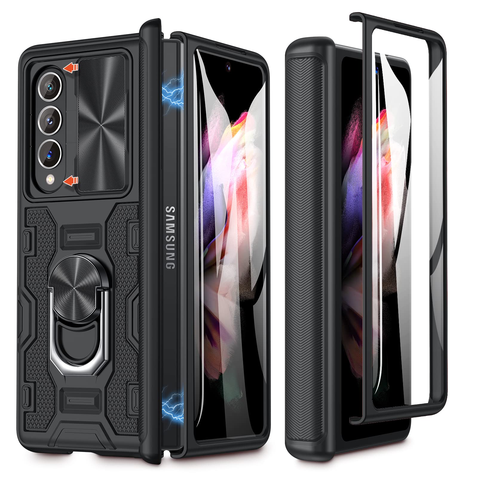 Funda Caka Para Samsung Galaxy Z Fold 3 Con Cámara Deslizante - Venta Internacional.