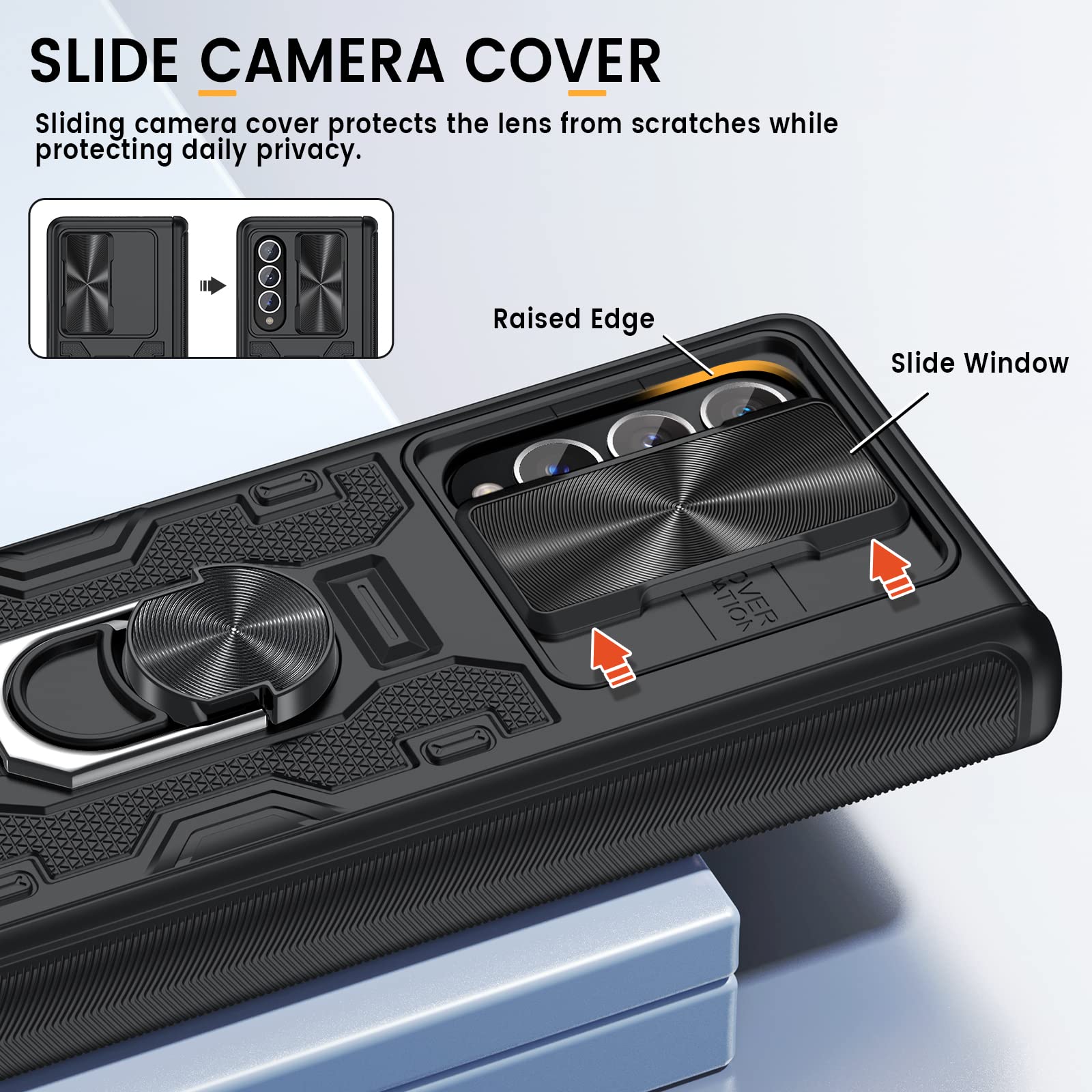 Foto 4 pulgar | Funda Caka Para Samsung Galaxy Z Fold 3 Con Cámara Deslizante - Venta Internacional.