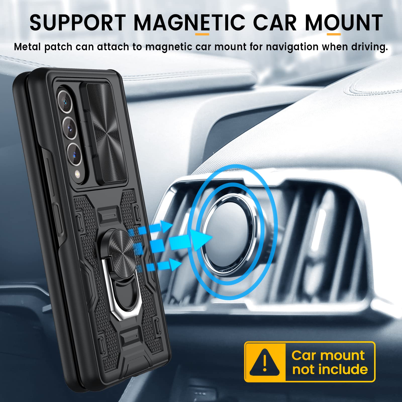 Foto 6 pulgar | Funda Caka Para Samsung Galaxy Z Fold 3 Con Cámara Deslizante - Venta Internacional.