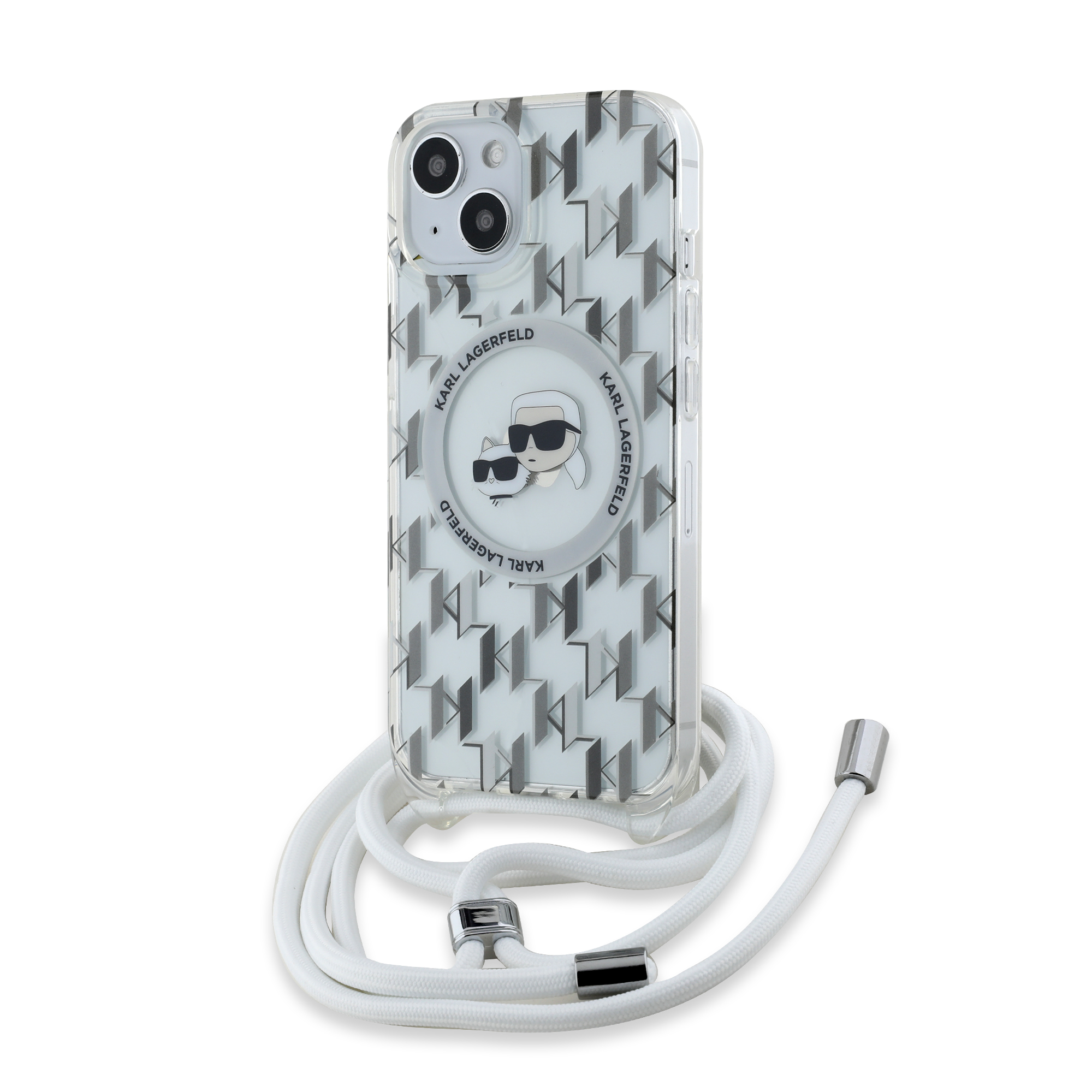 Foto 2 pulgar | Funda Karl Crossbody Monograma K&c Para Iphone 14 - Transparente
