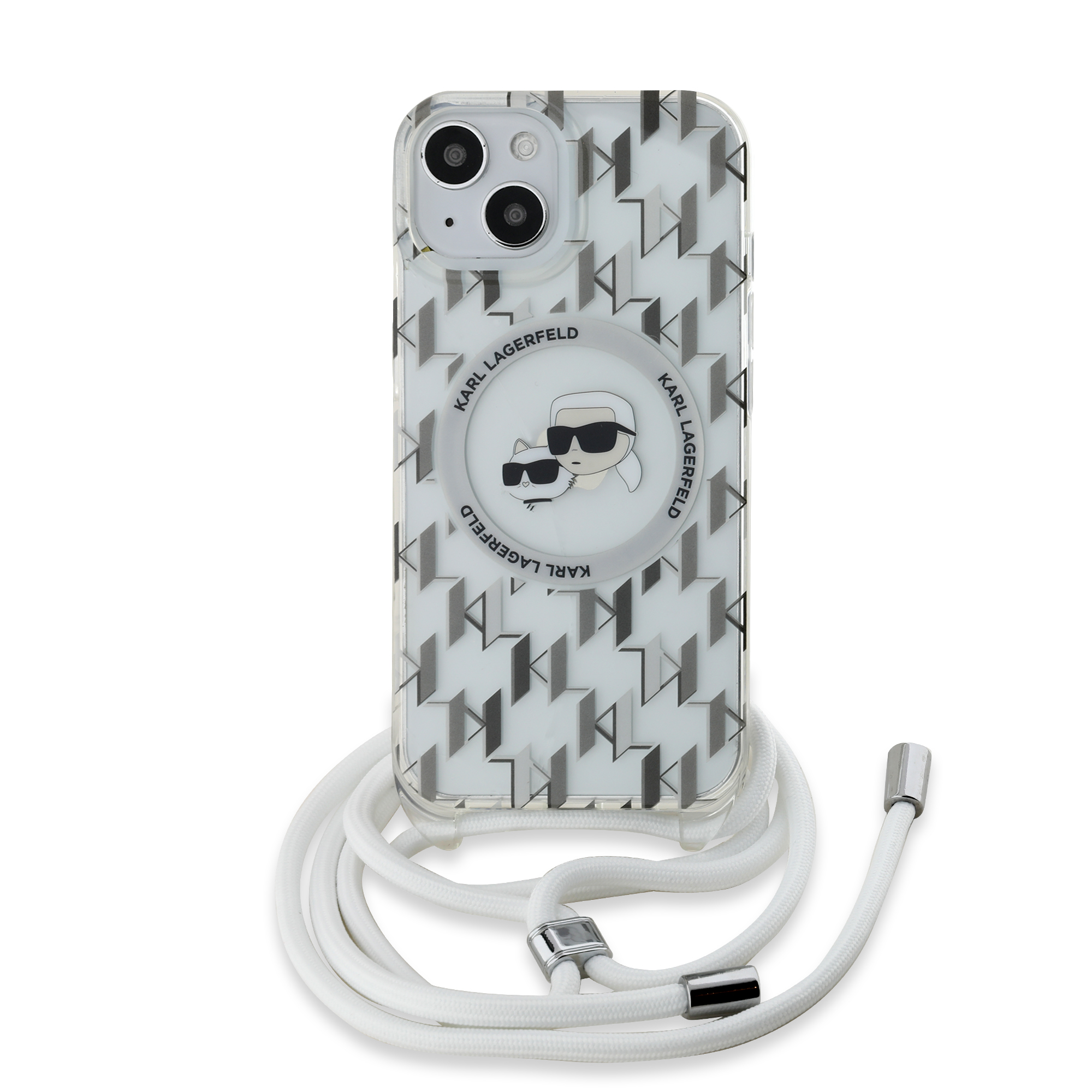 Foto 3 pulgar | Funda Karl Crossbody Monograma K&c Para Iphone 14 - Transparente