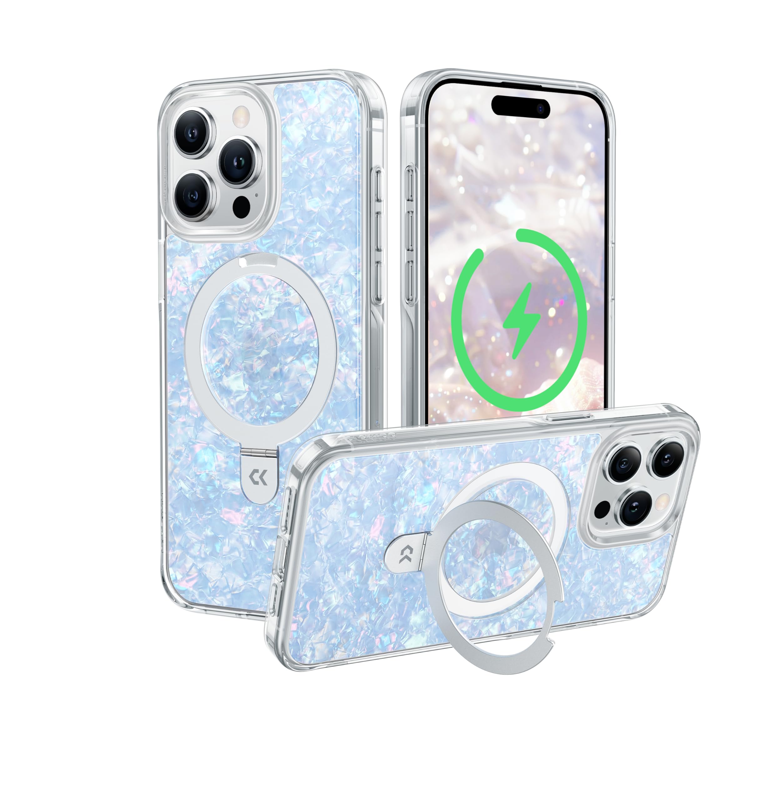 Foto 2 pulgar | Funda De Teléfono Casekoo Pearl Shell Para Iphone 15 Pro Blue - Venta Internacional.