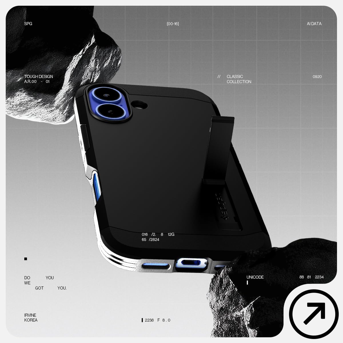 Foto 4 pulgar | Funda Spigen Tough Armor (ai) Para Iphone 16 Negra - Venta Internacional.