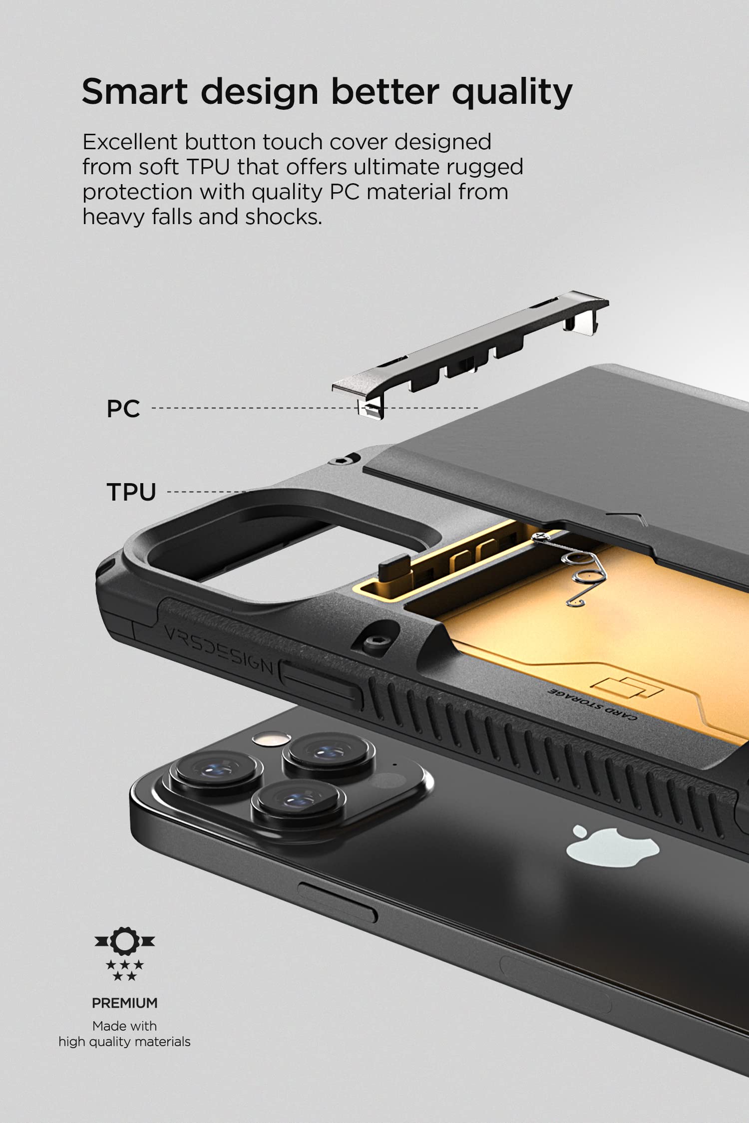 Foto 7 pulgar | Funda De Teléfono Vrs Design Damda Glide Pro Para Iphone 14 Pro Max - Venta Internacional.