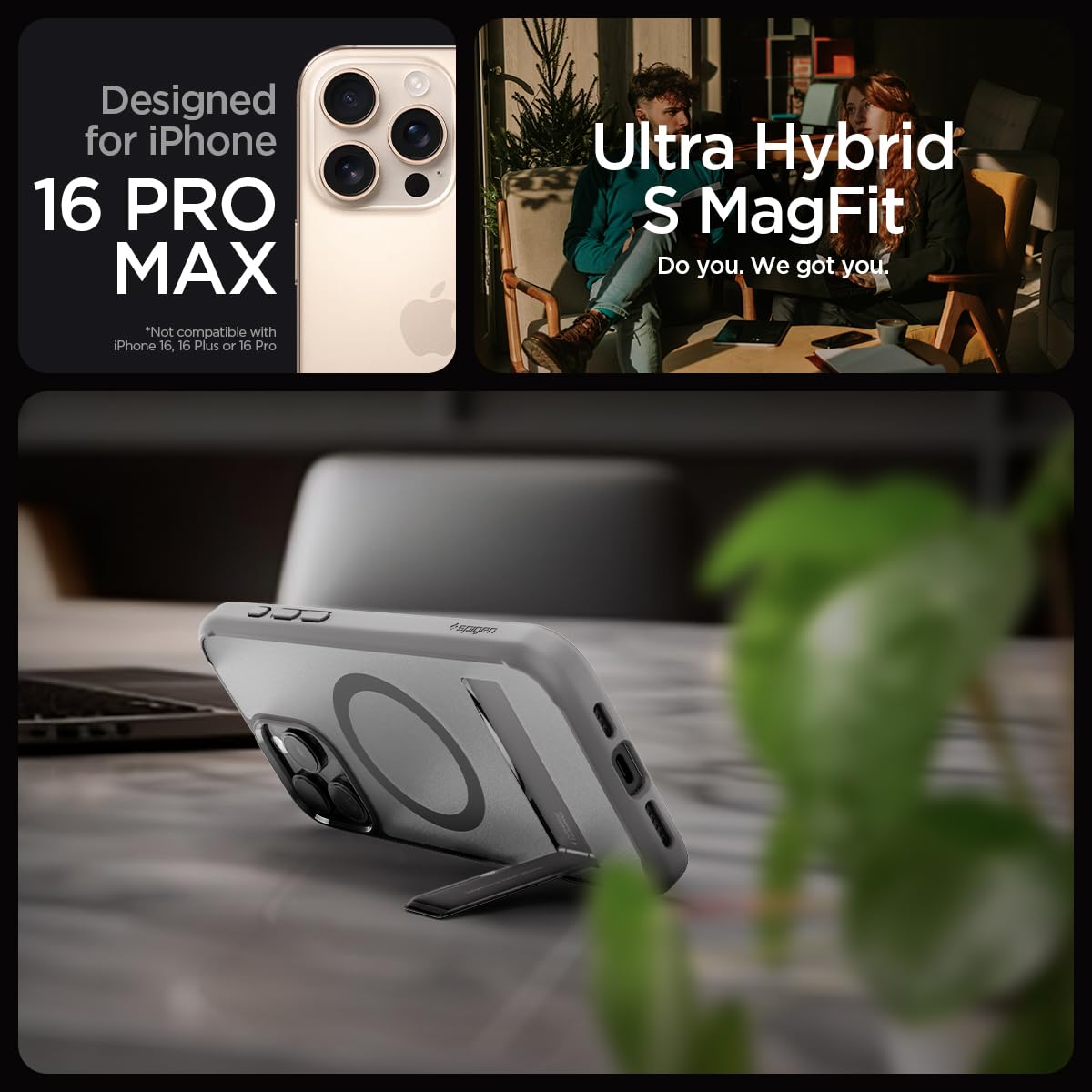 Foto 3 pulgar | Funda Spigen Ultra Hybrid S Magfit Para Iphone 16 Pro Max - Venta Internacional.