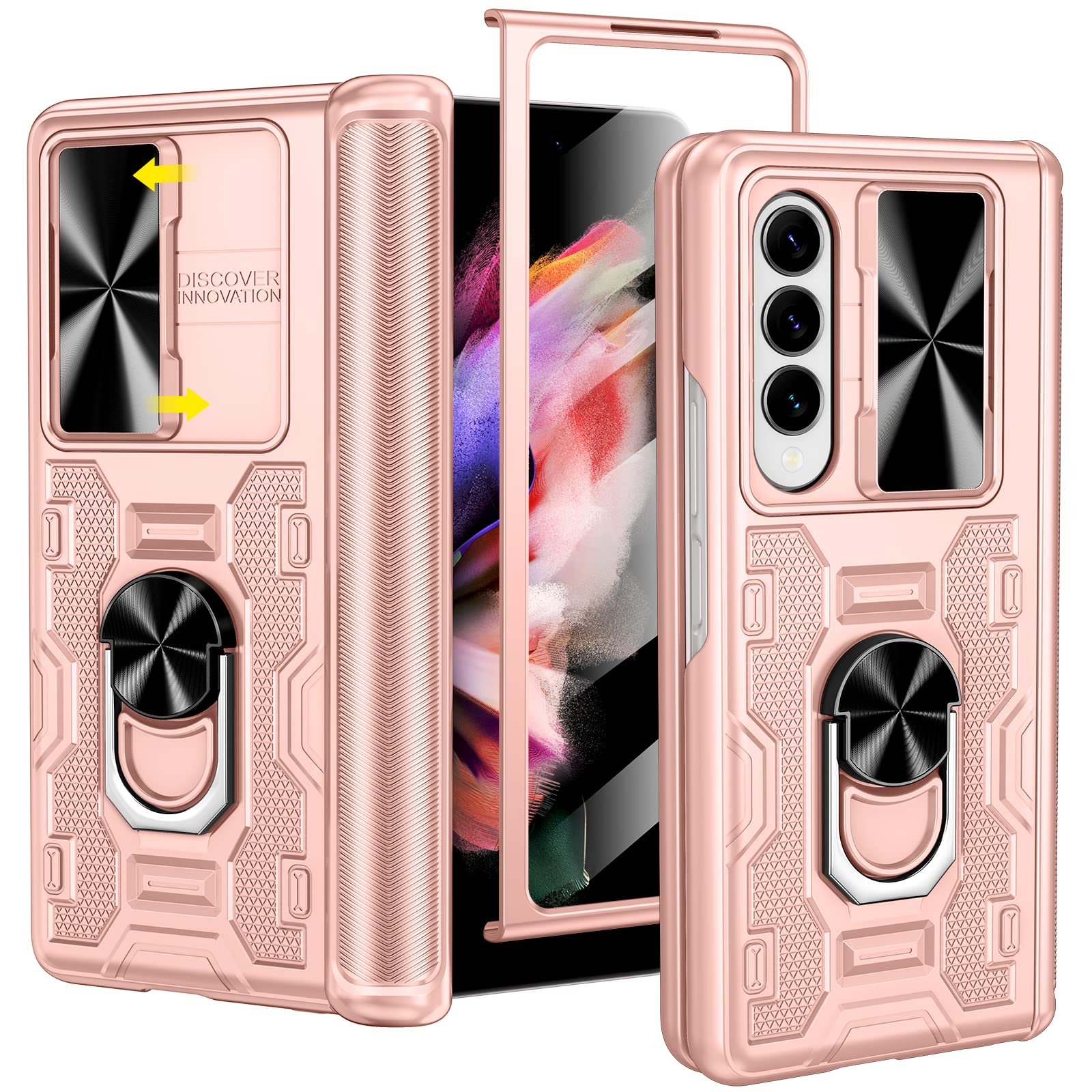 Funda Vego Con Soporte, Cámara Deslizante Y Pantalla Para Galaxy Z Fold 3 - Venta Internacional.