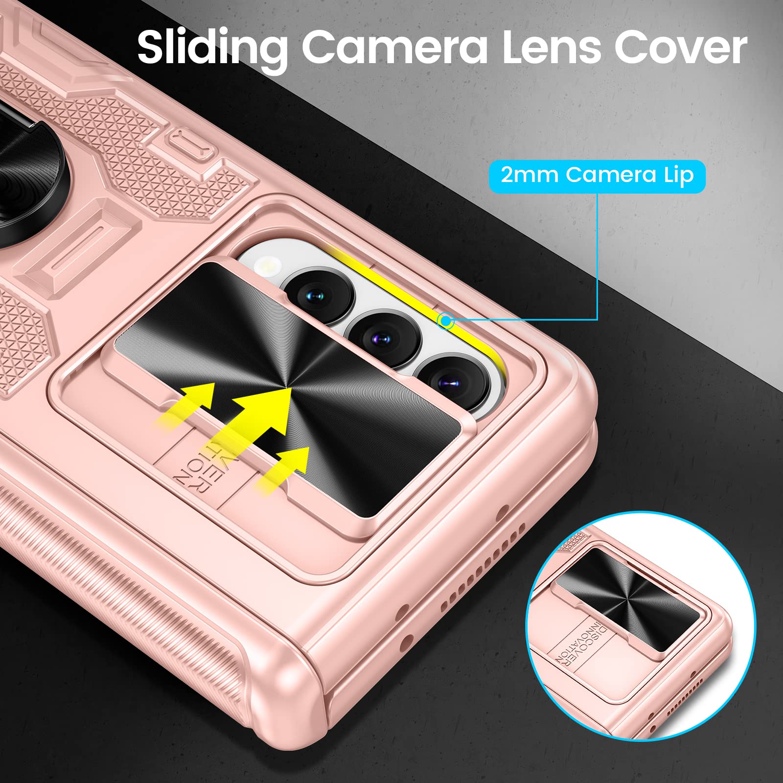 Foto 3 | Funda Vego Con Soporte, Cámara Deslizante Y Pantalla Para Galaxy Z Fold 3 - Venta Internacional.