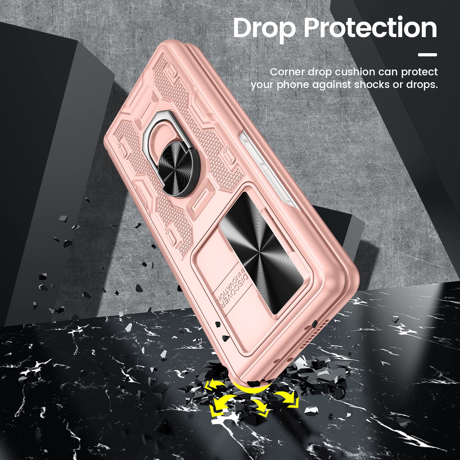 Foto 6 pulgar | Funda Vego Con Soporte, Cámara Deslizante Y Pantalla Para Galaxy Z Fold 3 - Venta Internacional.