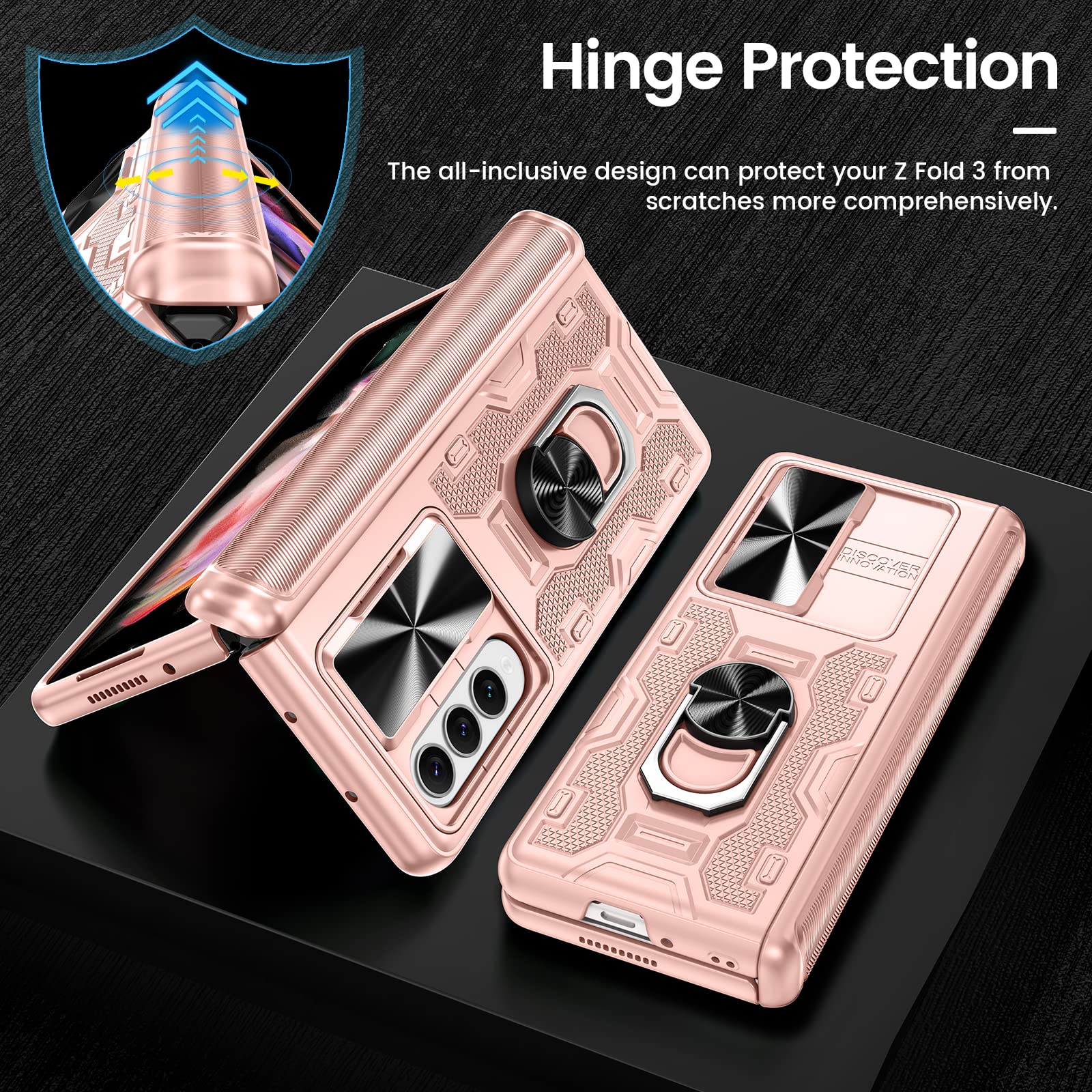 Foto 7 pulgar | Funda Vego Con Soporte, Cámara Deslizante Y Pantalla Para Galaxy Z Fold 3 - Venta Internacional.