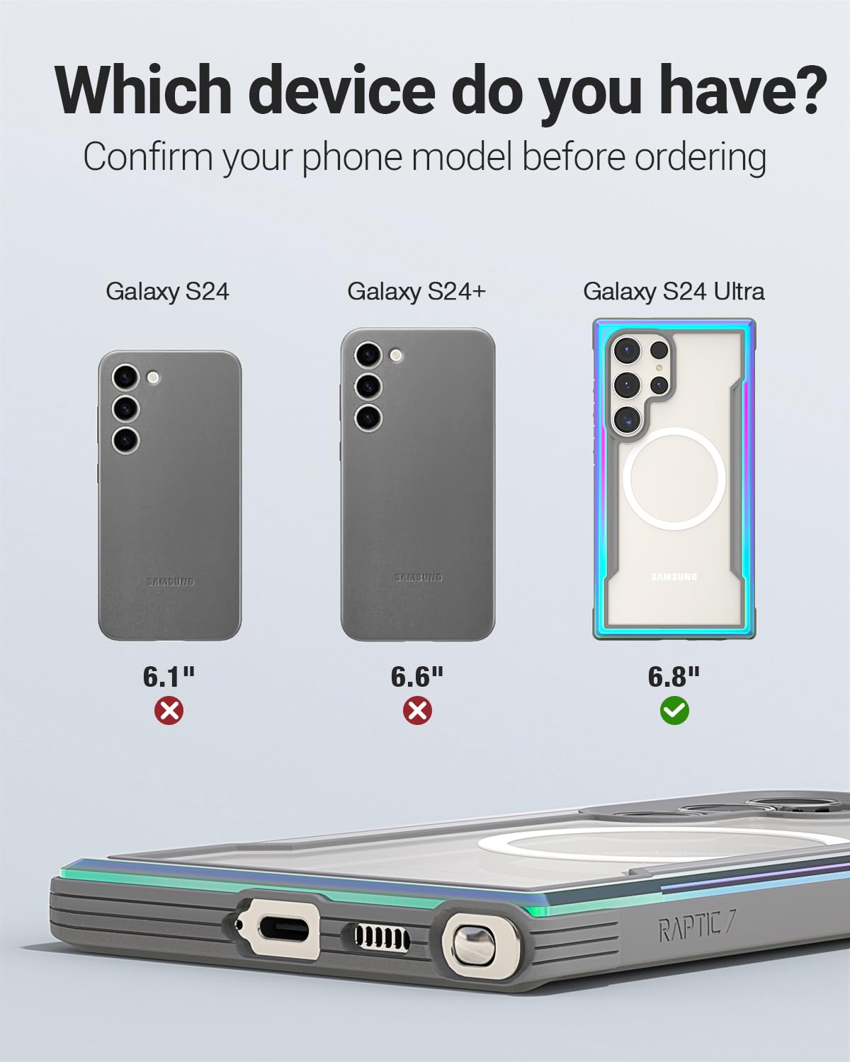 Foto 3 pulgar | Funda Para Teléfono Raptic Shield Compatible Con Samsung Galaxy S24 Ultra - Venta Internacional.