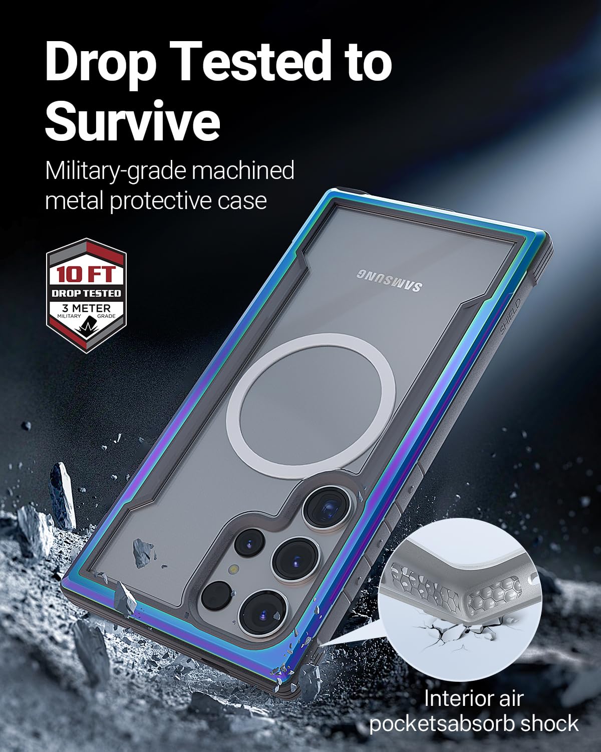 Foto 3 | Funda Para Teléfono Raptic Shield Compatible Con Samsung Galaxy S24 Ultra - Venta Internacional.