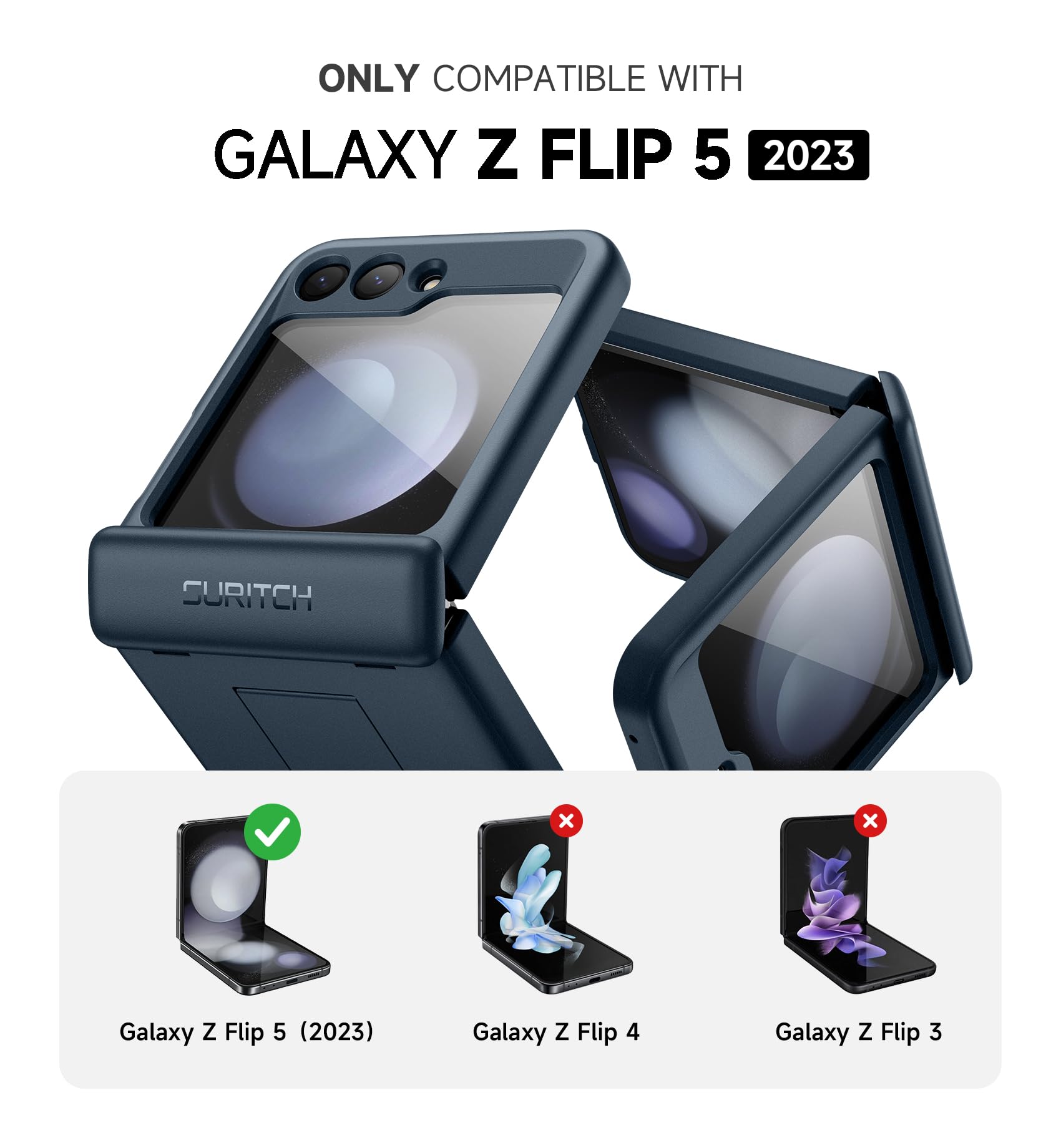Foto 3 pulgar | Funda Suritch Para Samsung Galaxy Z Flip 5 Con Protector De Pantalla - Venta Internacional.