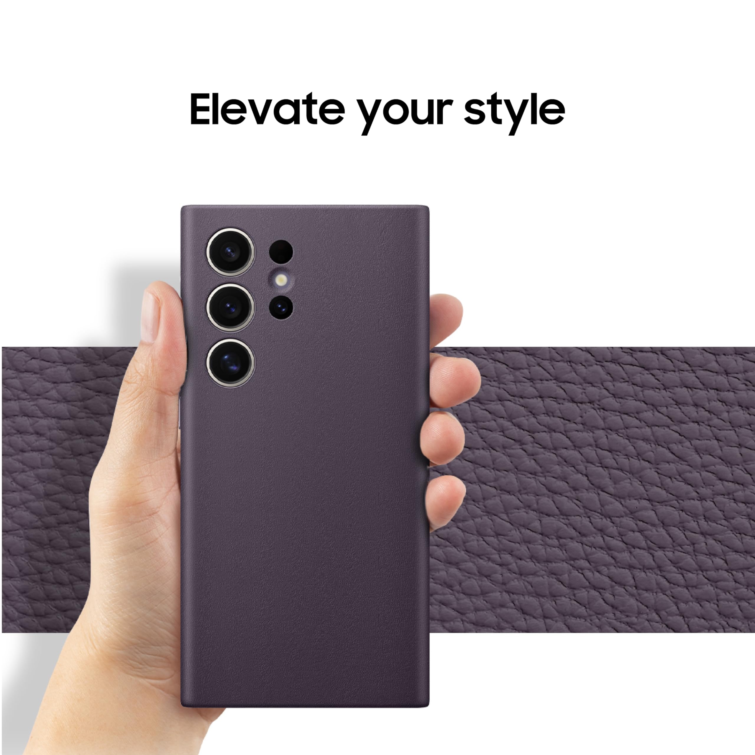 Foto 8 pulgar | Funda Para Teléfono Samsung Galaxy S24 De Piel Ultra Vegana Violeta Oscuro - Venta Internacional.