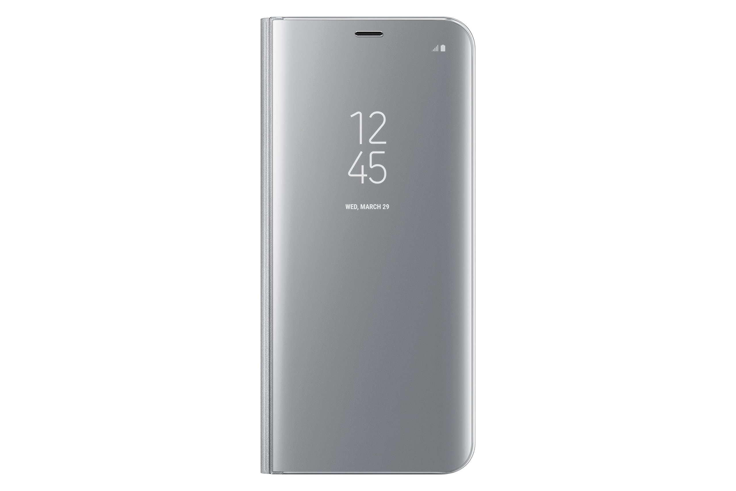 Funda Abatible Para Samsung Galaxy S8+ S-view Con Soporte, Color Plateado - Venta Internacional.