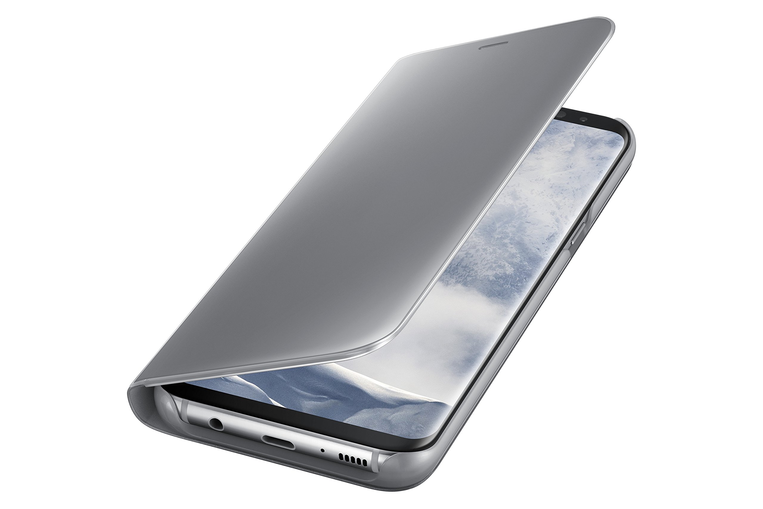 Foto 6 pulgar | Funda Abatible Para Samsung Galaxy S8+ S-view Con Soporte, Color Plateado - Venta Internacional.