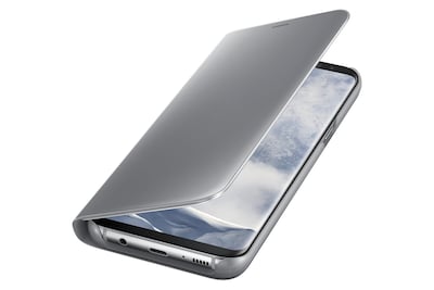 Foto 5 | Funda Abatible Para Samsung Galaxy S8+ S-view Con Soporte, Color Plateado - Venta Internacional.