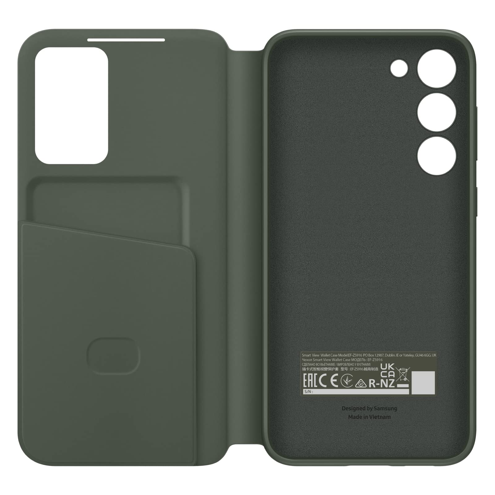 Foto 5 pulgar | Funda De Teléfono S-view Wallet Para Samsung Galaxy S23+ Plus, Color Verde - Venta Internacional.