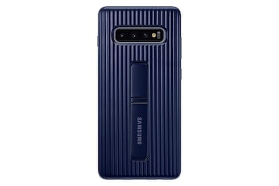 Foto 1 | Funda Protectora Para Samsung Galaxy S10+ Rugged Con Soporte Azul - Venta Internacional.