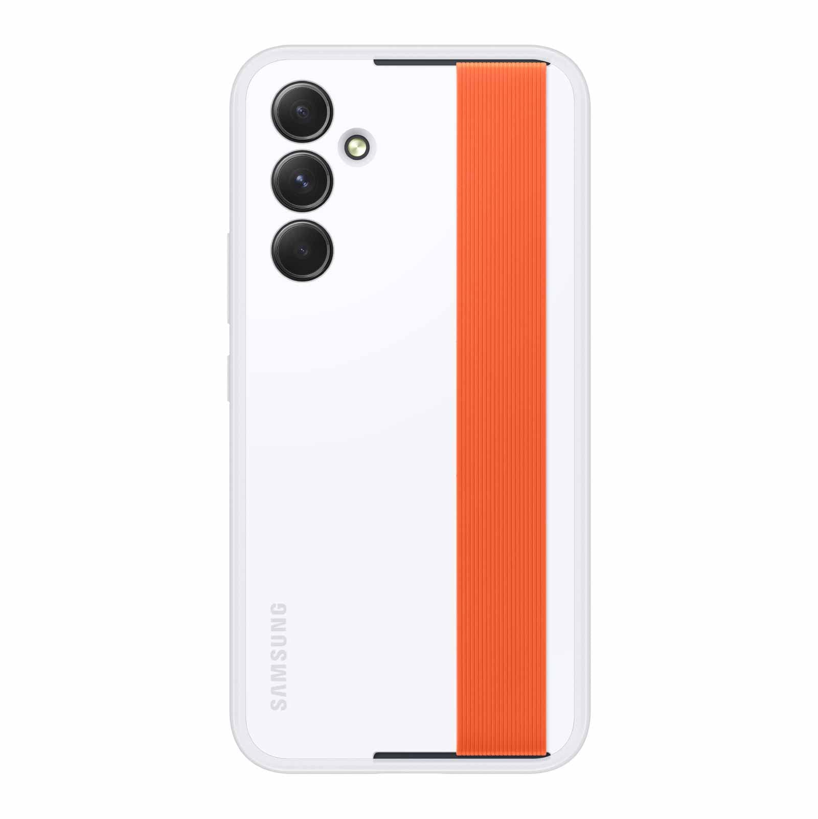 Funda Para Teléfono Samsung Galaxy A54 5g Haze Grip Con Correas, Color Blanco - Venta Internacional.