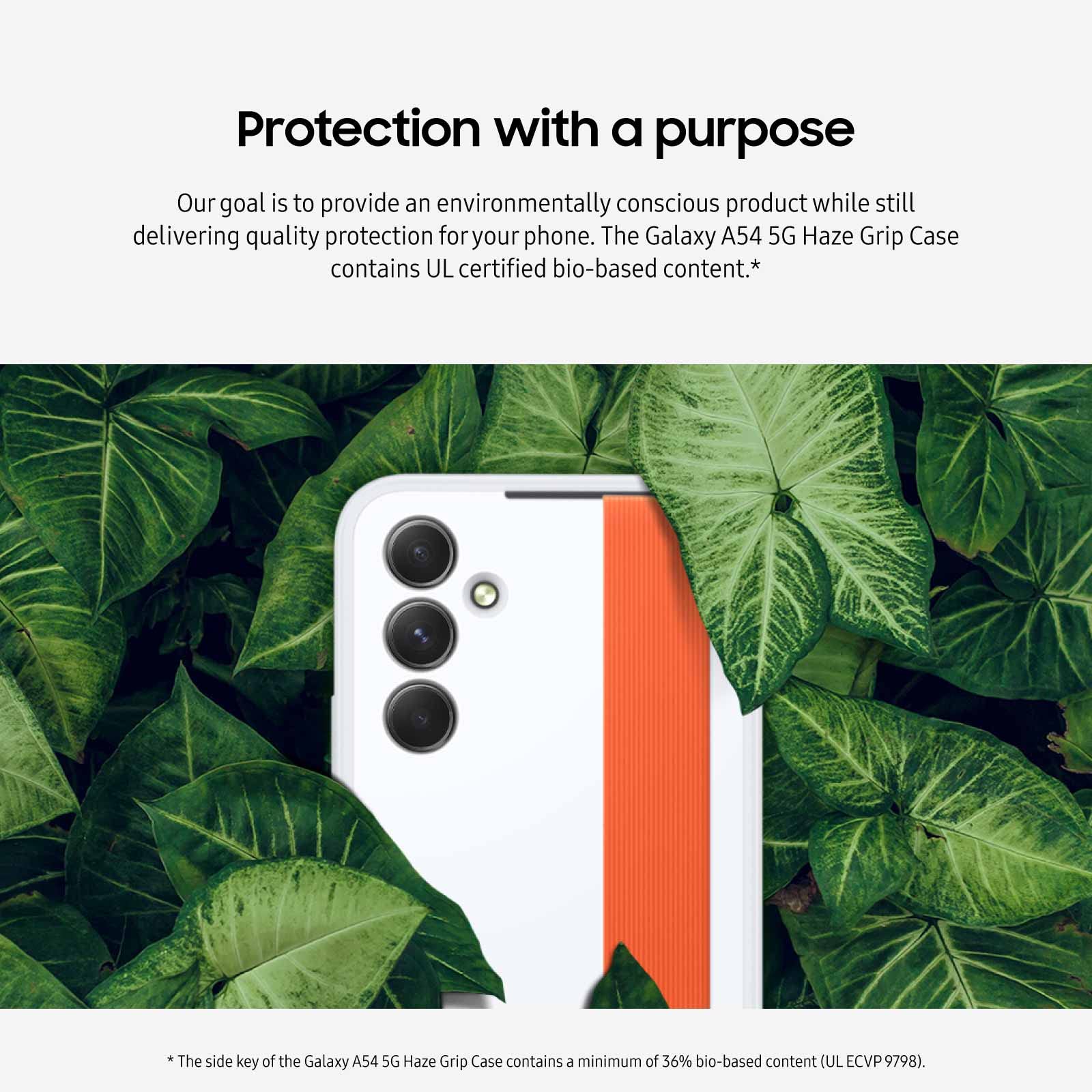 Foto 3 pulgar | Funda Para Teléfono Samsung Galaxy A54 5g Haze Grip Con Correas, Color Blanco - Venta Internacional.